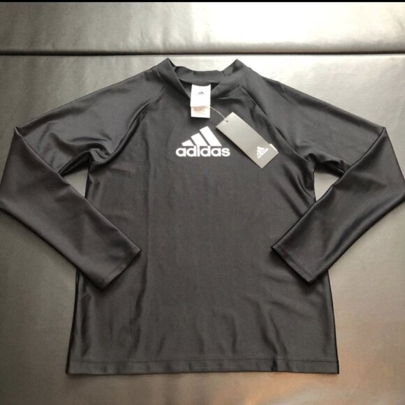 NWT Adidas Long Sleeve Rash Guard Boys Youth Size XL
